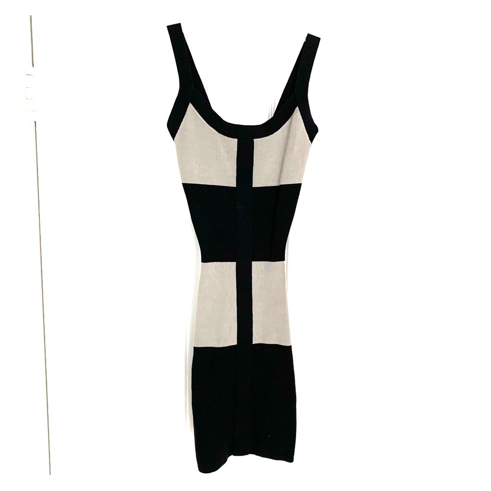 BCBG Max Azria Black and Grey Bandage Dress- XS